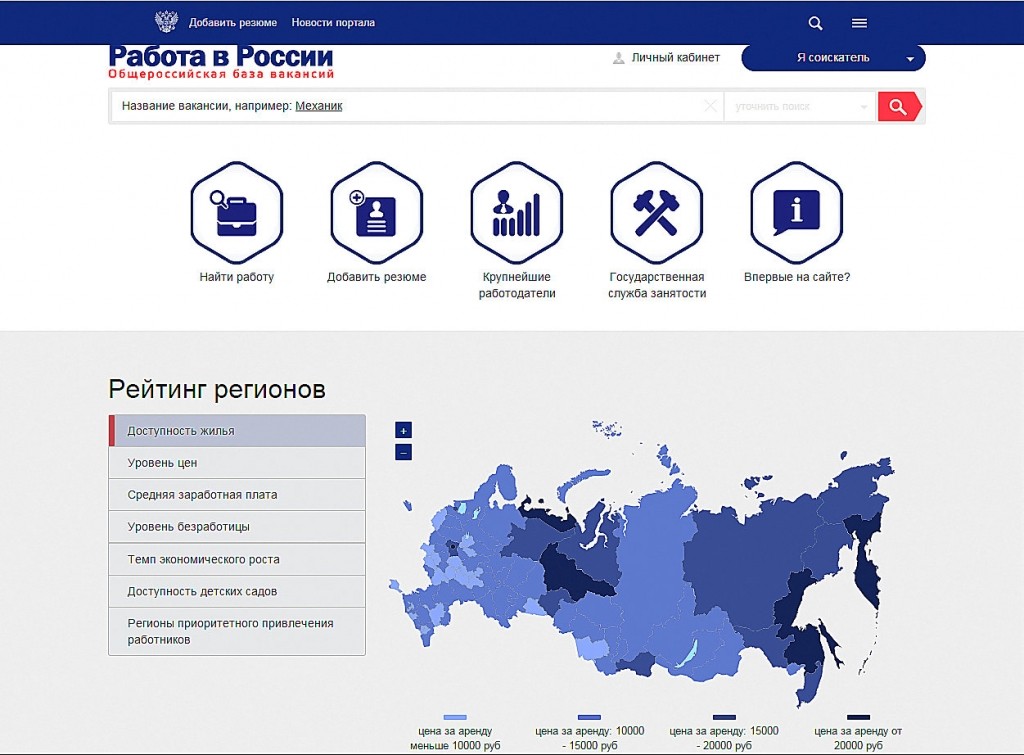 Портал  "Работа в России"